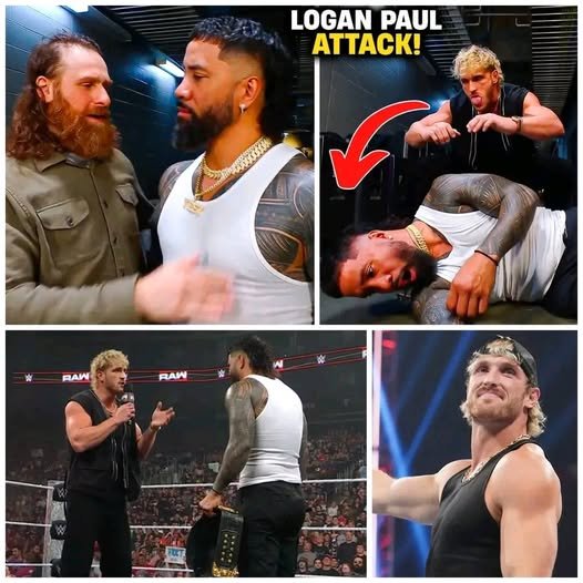 BETRAYAL BACKSTAGE! Logan Paul Cowardly Attacks Jey Uso Moments After Her Breakup with Sami Zayn – WWE Universe in Shock!