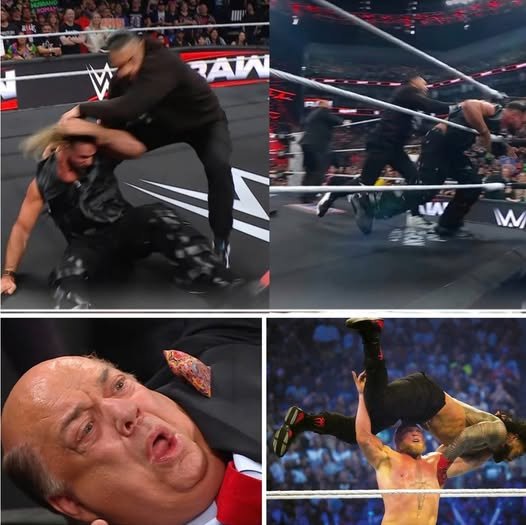 OH MY GOD! Roman Reigns SUDDENLY ATTACKS Seth Rollins and Paul Heyman – Brock Lesnar APPEARS TO SAVE THE FULL RANGE!