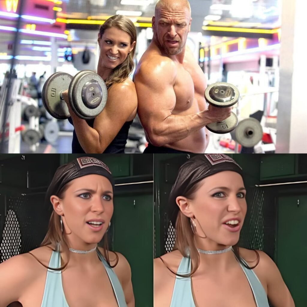 Stephanie McMahon vs Triple H – A Real Showdown of Strength in the Gym!”